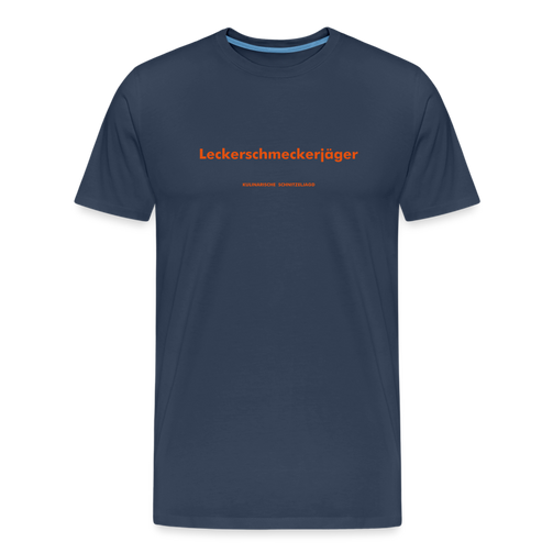 "Leckerschmeckerjäger" Männer Bio-T-Shirt - Navy